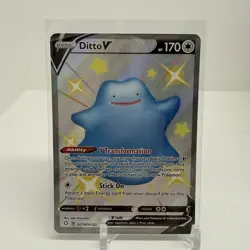 Ditto V SV118/SV122 Shining Fates: Shiny Vault Holo Full Art Pokemon Card - Image 1