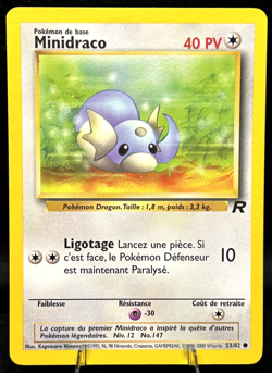 Minidraco Dratini 53/82 French WOTC Vintage - Pokemon Card Team Rocket Set - LP - Image 1