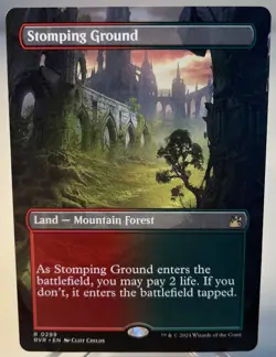 Magic MTG Stomping Ground *Borderless* Ravnica Remastered Near Mint & Un-Played! - Image 1