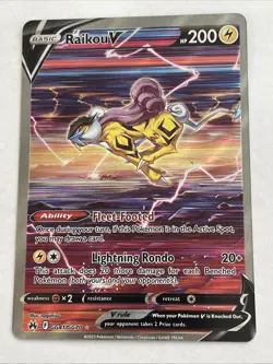 Raikou V GG41/GG70 Crown Zenith: Galarian Gallery Holo Pokemon TCG - Image 1