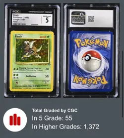 Pokemon Jungle 9/64 Pinsir 1999 Holo Rare Grass CGC 5 Excellent - Image 1