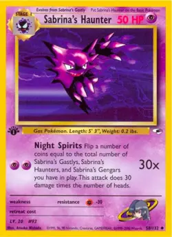 Pokemon 2000 Sabrina’s Haunter #58 1st Edition Gym Heroes CGC 9.5 Mint+ 👻👅😈 - Image 3
