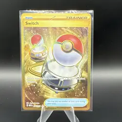 Pokemon Switch Trainer Gold Secret Rare Scarlet & Violet 151 206/165 Holo - Image 1