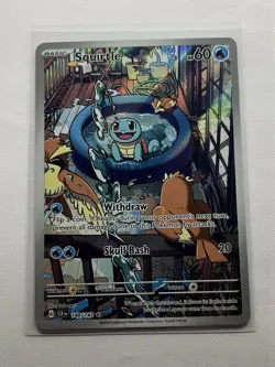 2024 Pokemon Stellar Crown Squirtle 148/142 Illustration Rare - Image 1
