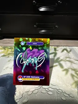 Pokemon TCG Rainbow Foil Suicune #245 Full house sticker - Image 1