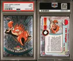PSA 9 Kingler • Topps Chrome Pokemon TV 2000 - Image 1