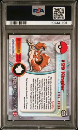 PSA 9 Kingler • Topps Chrome Pokemon TV 2000 - Image 2