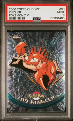PSA 9 Kingler • Topps Chrome Pokemon TV 2000 - Image 3