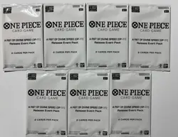 7 Pack Lot of One Piece Card Game Fist of Divine Speed OP-11 Release Event Pack - Image 1