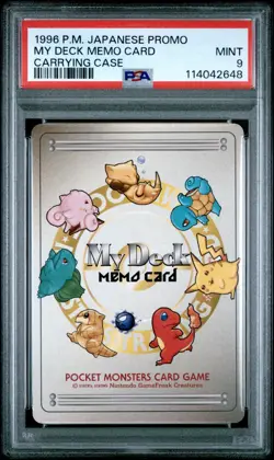 Pokemon Card My Deck Memo Card Carrying Case Promo 1996 Starters Pikachu PSA 9 - Image 1