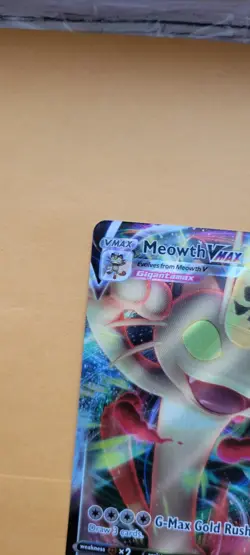 Pokemon SWSH Black Star Promos Meowth VMAX Card Holo SWSH 005 - Image 5