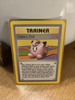 Pokemon TCG Clefairy Doll Trainer Base Set, 70/102 Rare Card Mp - Image 1