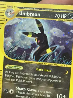 Umbreon Holo - H30/H32 - Skyridge E-Reader Pokemon Card - Inked Good Binder Copy - Image 3