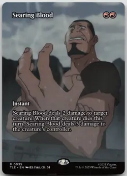 MTG Searing Blood (Borderless) Normal NM Avatar: The Last Airbender: Magic 35 - Image 1