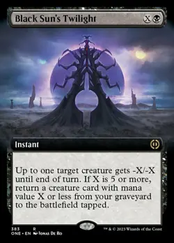 x1 Black Sun's Twilight - Extended Art R MTG Phyrexia: All Will Be One M/NM, Eng - Image 1