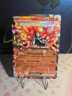 Hearthflame Mask Ogerpon ex 17/131 Double Rare Prismatic Evolutions Pokemon - Image 1