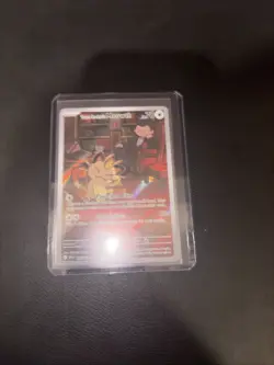 Pokemon TCG Team Rockets Meowth Card 203/182 Destined Rivals - Image 1