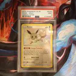 Pokemon 2019 Eevee SV41/SV94 Shiny Holo Rare Hidden Fates PSA 9 Holo - Image 1