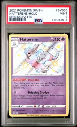 Hatterene-Holo PSA 9 2021 Pokemon Sword & Shield Shining Fates #SV056 - Image 1