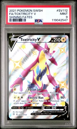 Toxtricity V Full Art PSA 9 2021 Pokemon Sword & Shield Shining Fates #SV112 - Image 1