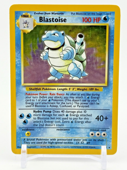 1999 Pokemon Base Set Unlimited Blastoise Holo - Rare NM - Image 1