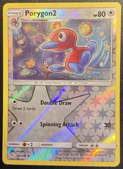 Porygon2 Reverse Holo Uncommon 156/214 Pokemon TCG Sun & Moon Unbroken Bonds NM - Image 2