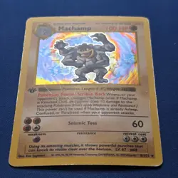 Machamp 008/102 Base Set 1st Edition Shadowless Holo Pokemon WOTC HP - Image 4