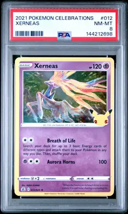 2021 POKEMON CELEBRATIONS #012 XERNEAS PSA 8 - Image 1