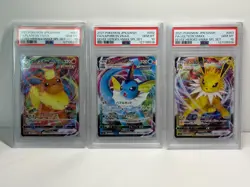 PSA 10 Flareon 001 Vaporeon 002 Jolteon 003 Pokemon TCG Eevee Heroes JP - Image 1