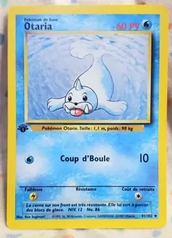 Pokemon FRENCH 1st Edition OTARIA 41/102 Uncommon 1999 NM - Image 1