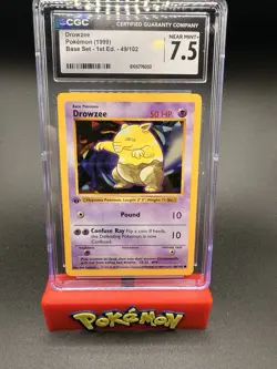 Drowzee Pokemon 1999 Base Set Shadowless 1st Edition English 49/102 CGC 7.5 - Image 1