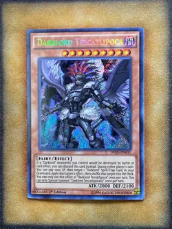 Yugioh Darklord Tezcatlipoca DESO-EN031 Secret Rare 1st Ed NM - Image 1