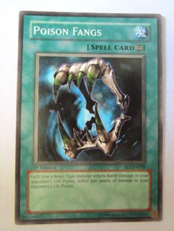 Yugioh! Poison Fang Fet-En038 Common 1st Edition Moderate Play!! - Image 1