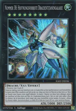 yugioh Nummer 38: Hoffnungsvorbote Drachentitanengalaxie RA02-DE036 DEUTSCH - Image 1