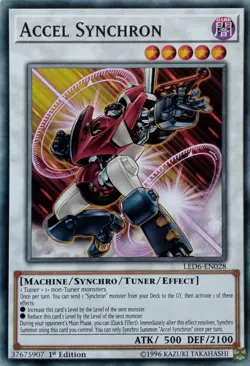 LED6-EN028 ACCEL SYNCHRON COMMON 1ST EDITION YuGiOh CARD - Image 1