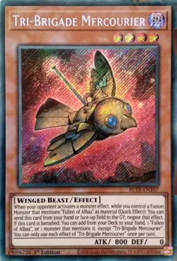 BLTR-EN107 Tri-Brigade Mercourier Secret Rare 1st Edition YuGiOh - Image 1