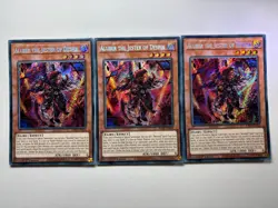 3 x Aluber the Jester of Despia RA02-EN016 Secret Rare 1st Ed YuGiOh Playset NM - Image 1
