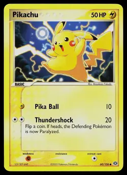 Pokemon Card - Pikachu Emerald 60/106 Common - Image 1