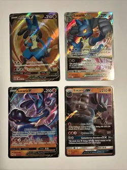 Pokemon LUCARIO 4 Card Lot ~ V Full Art VStar GX - Image 1