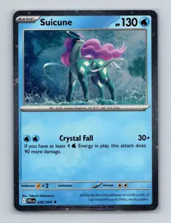 Suicune 026 Pokemon Phantasmal Flames Cosmos Holo Promo Card NM+ (b) - Image 1