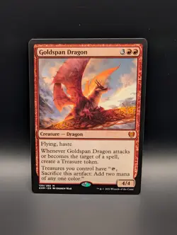 MTG - Goldspan Dragon - Non-Foil - Creature - KHM #139 - Mythic - Image 1