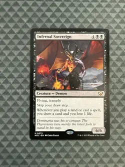 MTG Infernal Sovereign #0075 Mythic Commander: March of the Machine (MOC) - Image 1