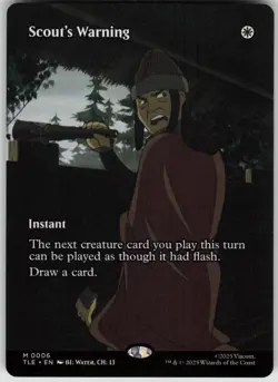 MTG Scout's Warning Borderless Normal NM Avatar: The Last Airbender: Magic 6 - Image 1