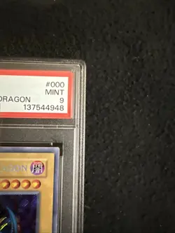 2002 Yu-Gi-Oh LOB Tri-Horned Dragon Leg. Blue Eyes White Dragon PSA 9 Mint - Image 4