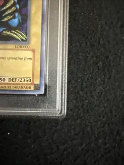 2002 Yu-Gi-Oh LOB Tri-Horned Dragon Leg. Blue Eyes White Dragon PSA 9 Mint - Image 5