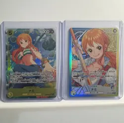 One Piece Nami SR Alt Art EB03-053 & Nami Alt Art OP11-041 Japanese NM - Image 1
