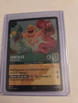Disney Lorcana TCG Hercules Baby Demigod 86/204 Legendary Cold Foil NM - Image 1