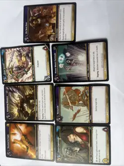 World of Warcraft TCG Cards 2006 X 7 - Crazy Igvand- Vanquish- Creeping Shadow - Image 1