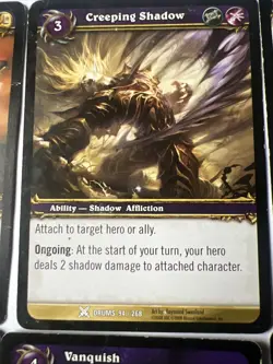 World of Warcraft TCG Cards 2006 X 7 - Crazy Igvand- Vanquish- Creeping Shadow - Image 3