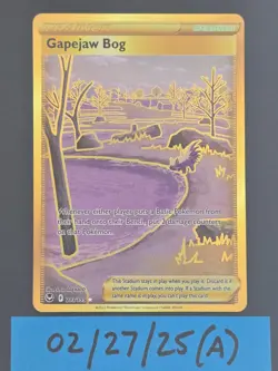 Gapejaw Bog 213/195 Silver Tempest Holo Gold Secret Rare Pokemon TCG Card - Image 1